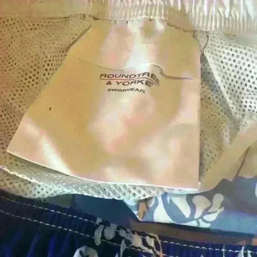 RoundTree‎ & York Hawaiian Style Mens Swim Trunks Large - Picture 13 of 14